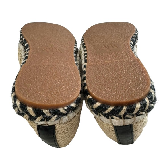 NWOT Zara Trafaluc Espadrille Jute Slip-On Loafers Size 39/US 8 - Picture 13 of 16
